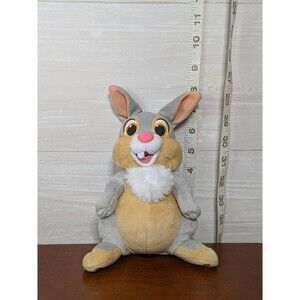 DISNEY Thumper Plush Bambi Movie Rabbit Stuffed Animal Just Play 8" Tall RARE